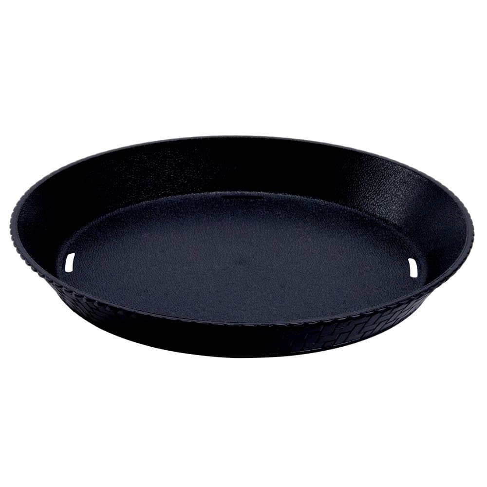 G.E.T. RB-890-BK Black Plastic 10-1/2" Textured Basket - Dozen