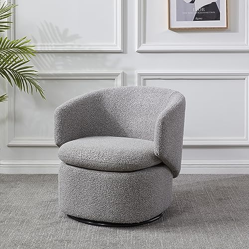 SAFAVIEH Couture Collection Phyllis Grey Boucle Swivel Chair (Fully Assembled)