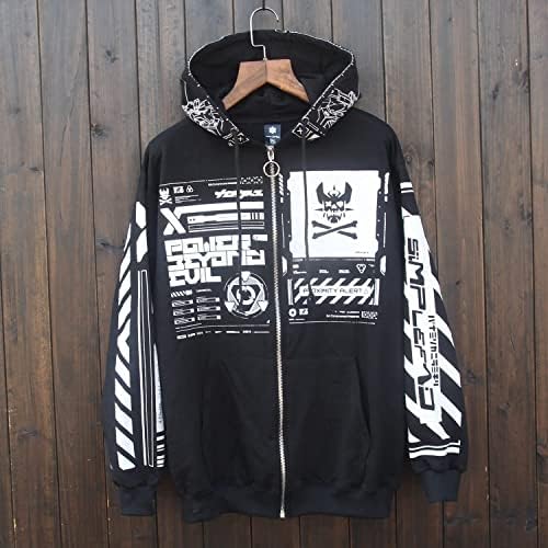 Niepce Inc Graphic Cyberpunk Zip Up Males's Vogue Hoodies Sweatshirts 7
