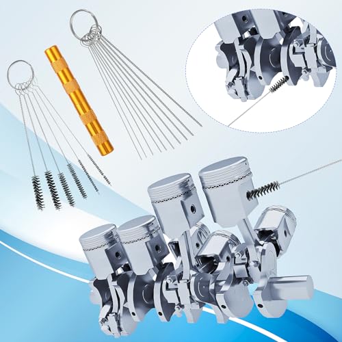 Reinigungs Set für Vergaser, Schmutzentferner Kohlenstoff Reinigungswerkzeug Kits für Motorrad ATV Welder (10 Reinigungsnadeln+5 Nylonbürsten+13 Reinigungskabelsatz+1 Scharfer Dorn)