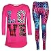 Kids Girls LOVE Printed Trendy Top & Stylish Fashion Legging Set Age 7-13 Years