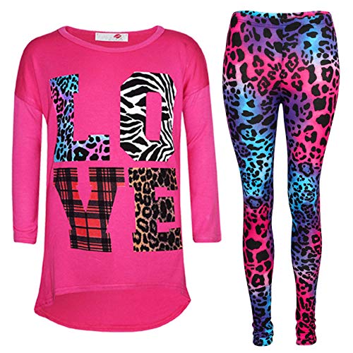 Legging y top rosa para niñas conjunto cómodo que evita rozaduras al jugar