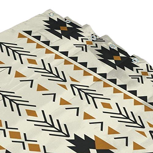 Rideau de douche 180x180 cm imperméable en polyester à motif ethnique multicolore