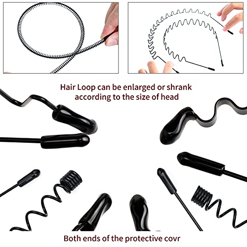 16 STKS Metalen Hoofdbanden voor Mannen en Vrouwen, Multi-stijl Non Slip Elastische Haarbanden Mode Sprorts Haarband… - Image 5