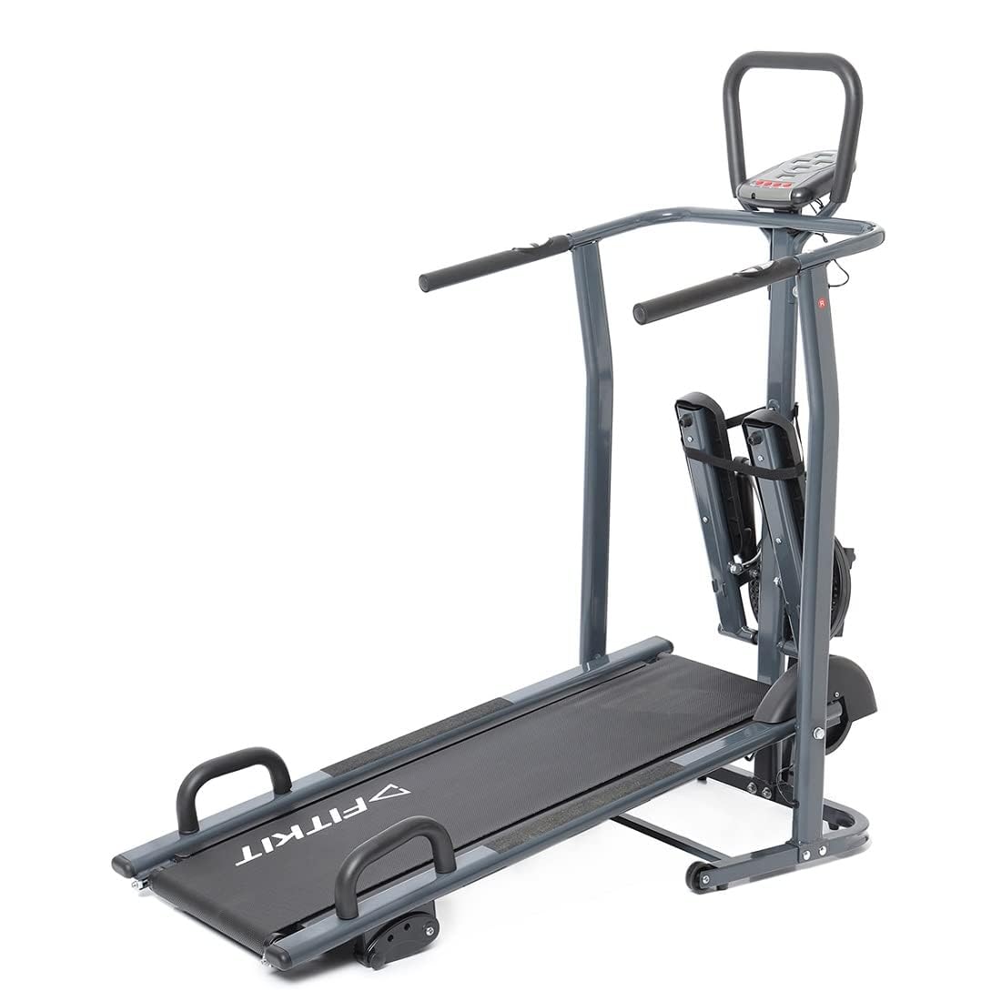 Fitkit by Cult FT801 4 in 1 Manual Multifunction Non Electric Treadmill with (Jogger, Stepper, Twister, Pushup Bar), 3 Level Inclination for Home Gym Fitness with 6 Months Warranty