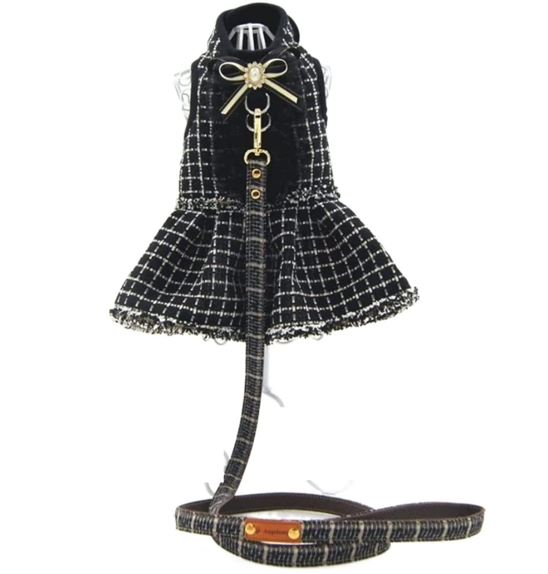 Hundeleine Hundebekleidung Zubehör Halsband Für Haustiere Plaid Für Hunde Mittlere Haustiere Hundegeschirr Und Leine Set Hundeleine Verstellbare(28-33cm)