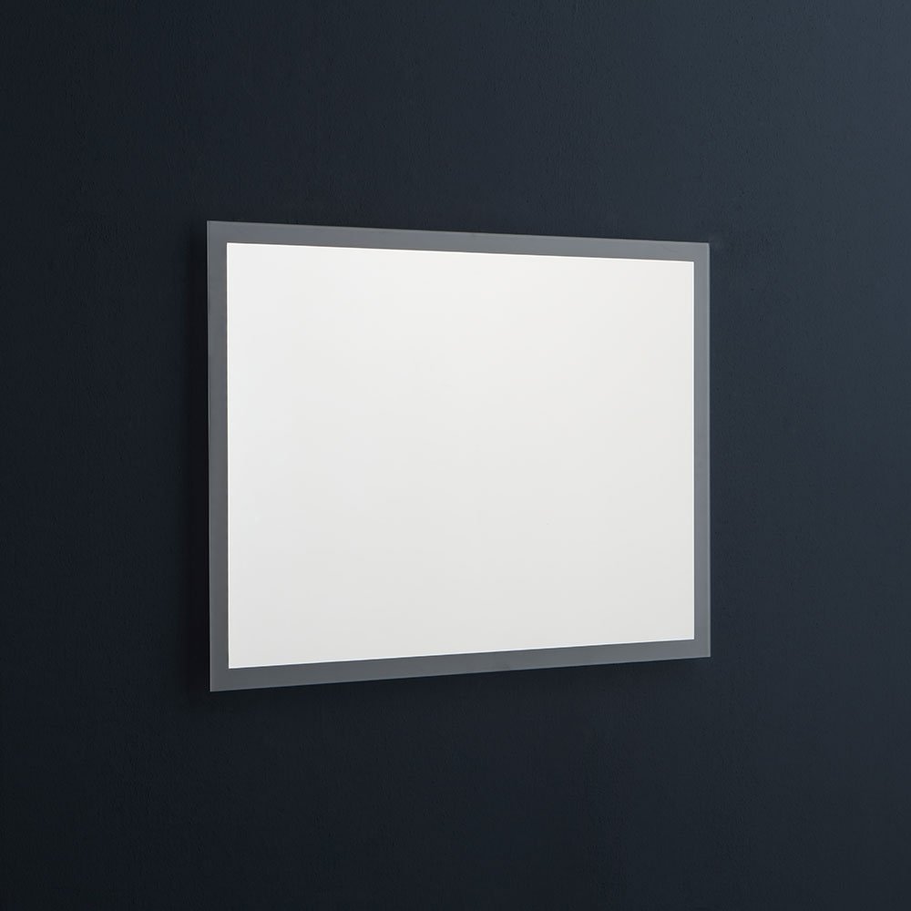 Kiamami Valentina Specchio LED Rettangolare Per Bagno 60x80 Cm - Luce Bianca 4200K, IP44, Installazione Verticale/Orizzontale, Made In Italy