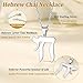 Supilght 925 Sterling Silver Hebrew Chai Necklace Jewish Life Chai Necklace Pendant for Women Men
