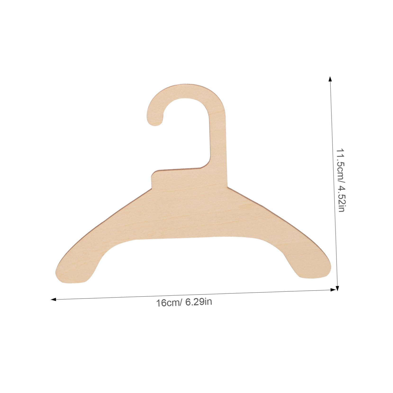 Hemoton Dog Clothing Hanger Set 10pcs Small Wooden Hangers for Pet Garments Accessories