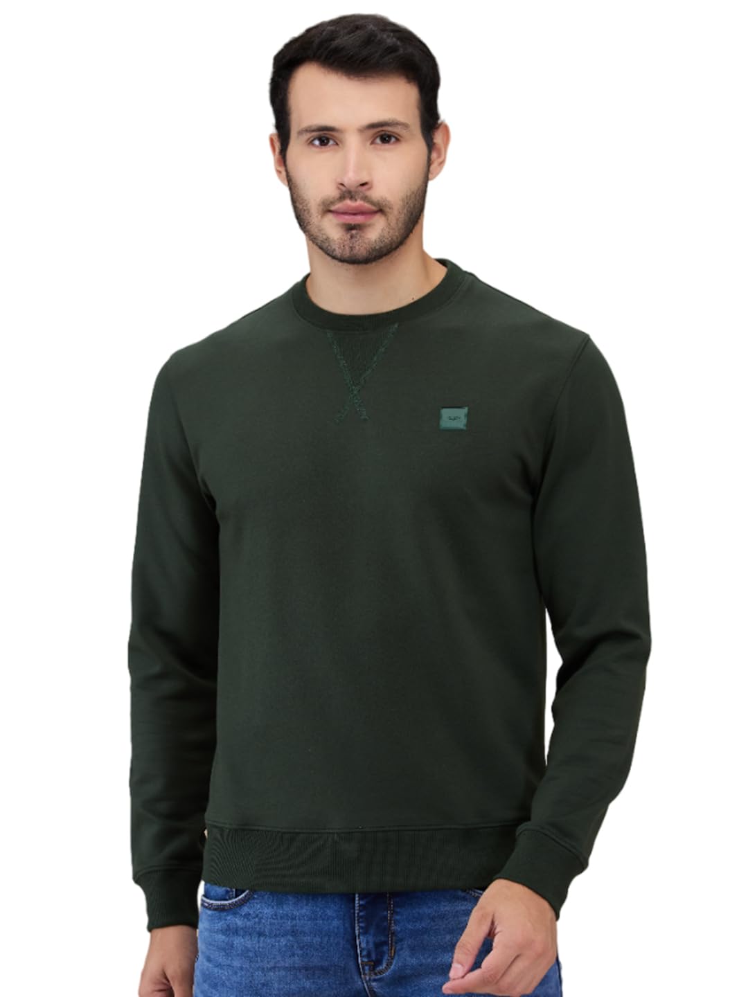 colorplus Men Regular Fit Solid Pattern Poly Cotton Spandex Blend Full Sleeve Henley Neck Casual Sweatshirt-picture-22
