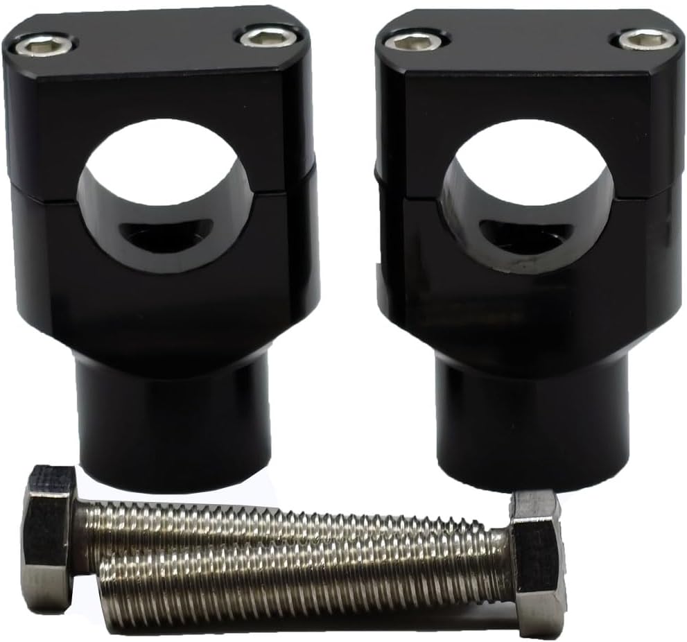 1" Motorcycle Handlebar Risers Compatible for Harley Davidson Sportster V-star Shadow ATV Dirt Pit Bike (BLACK)