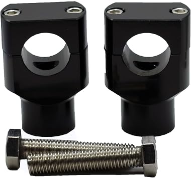 1" Motorcycle Handlebar Risers Compatible for Harley Davidson Sportster V-star Shadow ATV Dirt Pit Bike BLACK