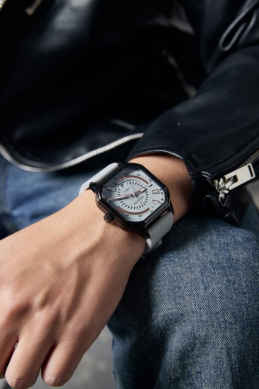 Image of Daniel Hechter Paris Rivoli Collection Modern Analog Watch for Men with Octagon Dial and Silicon Band-DHM1003