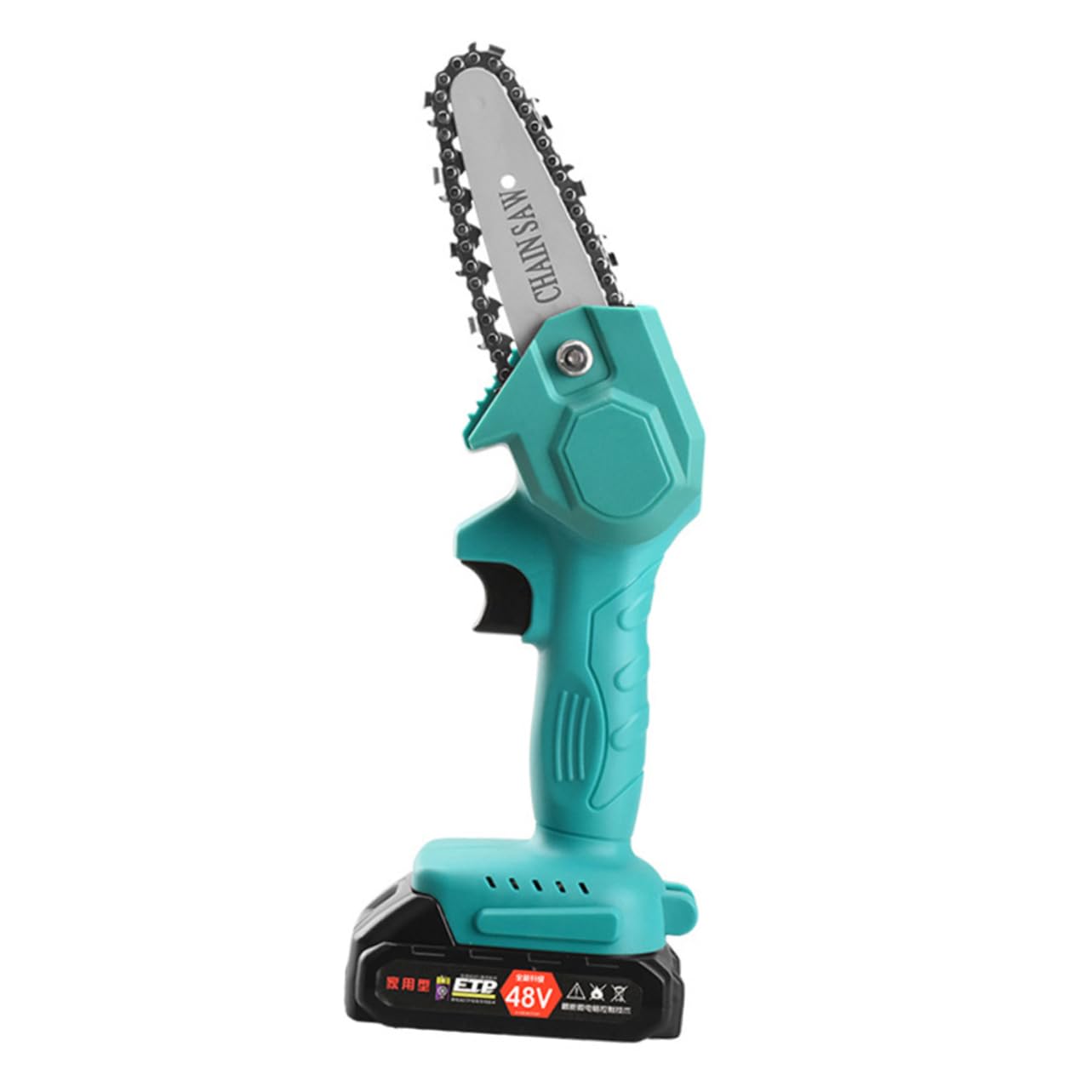 BESPORTBLE Motosega Elettrica a Batteria Mini per Potatura da Giardino, Segaccio Cordless Monocomando in Plastica e Lega di Titanio per Taglio Legna e Alberi