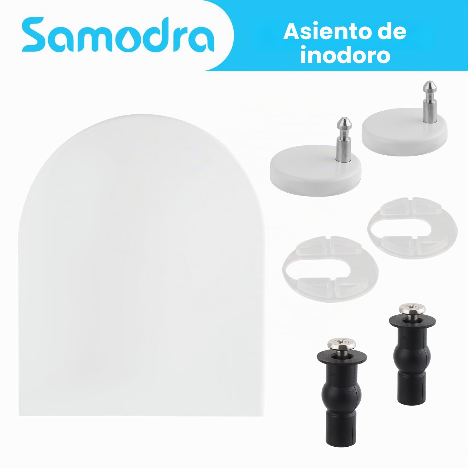 SAMODRA Tapa wc Universal Tapa Inodoro Universal Reductor wc Niños Asientos para inodoro Asientos para WC Toilet Seat Tapa de Inodoro Asiento de Inodoro (Forma D)