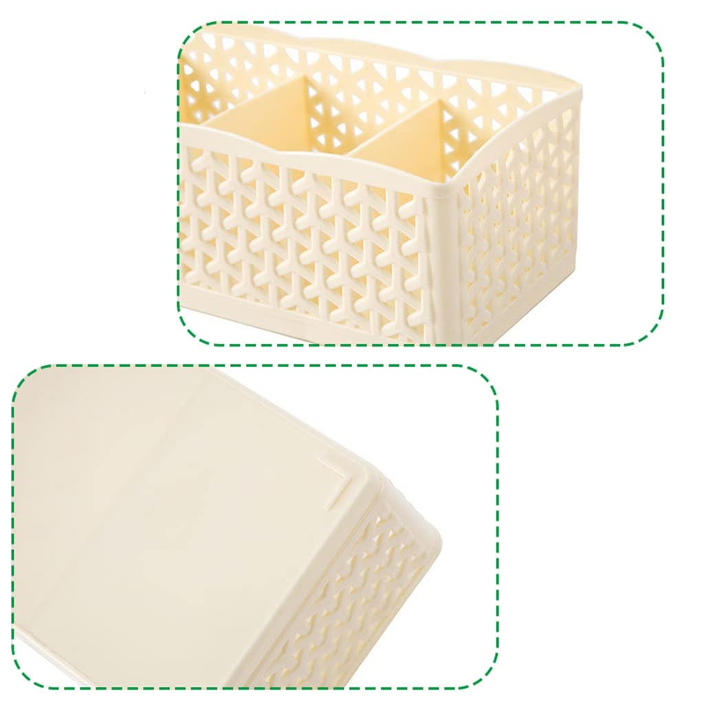 Scatole portaoggetti Intrecciate Calzini Biancheria Intima Mutandine Divisori per cassetti Custodie Separate Organizzatori Guardaroba Organizzazione Bagno casa (3)