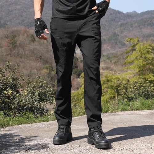 Tactical Cargo Pants for Men Outdoor Athletic Hiking Joggers Straight Leg Stretch Work Sweatpants with Multi Pockets3