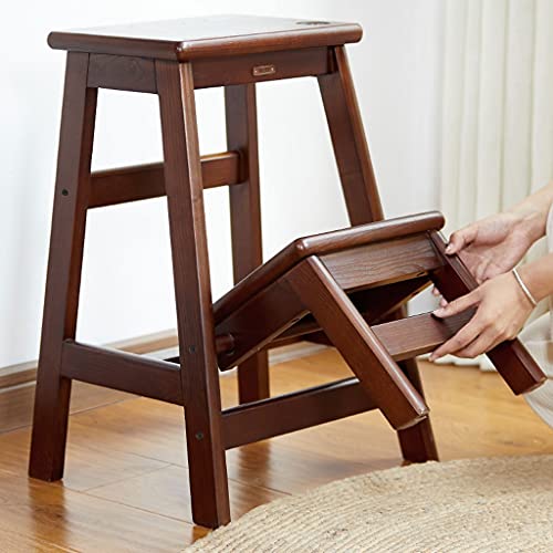 Tabouret de bar pliable en bois massif pour un salon convivial