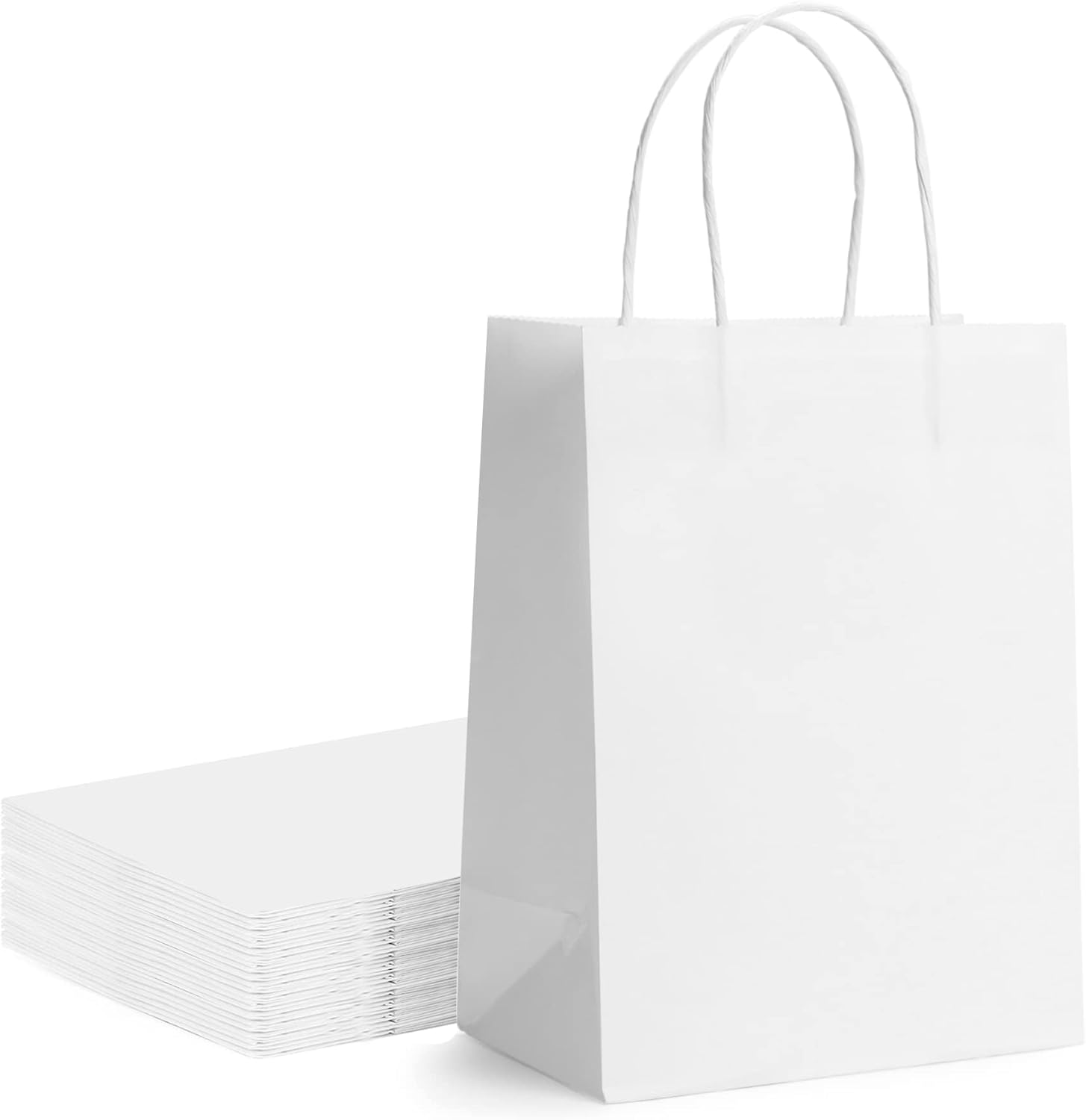GIFTSAY Small Gift Bags with Handles Bulk 15X8X21cm 50pc Sturdy Paper