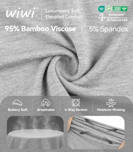 Image of WiWi Bamboo Viscose Womens Pajamas Cooling Sleepwear for Hot Flashes S-4X