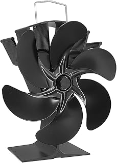 Stove Fan, LASIEYO 6 Blades Fireplace Fan for Wood Burning, Silent Heat Powered Wood Stove Fans, Mini Fire Fan Wood Burner, Small Woodburner Stove Top Fan for Log Burner/Fireplace