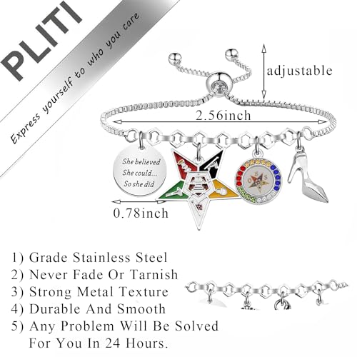 PLITI OES Sorority Gift Sorority Sisters Gift She Believed She Could So She Did Inspirational Bracelet For Women2