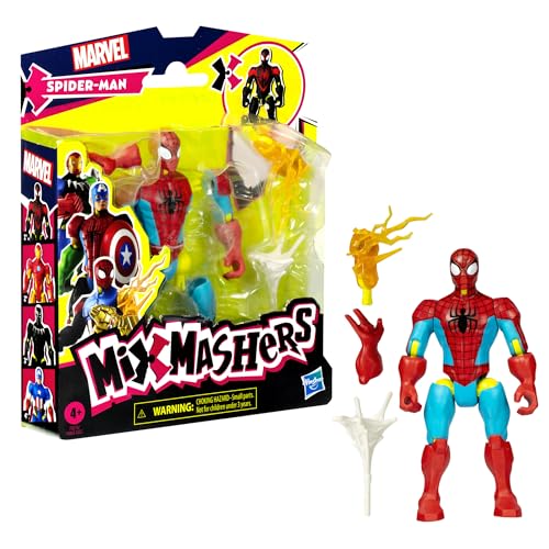 MixMashers Marvel Spider-Man, Figurine Spider-Man à mélanger et Combiner avec Accessoires