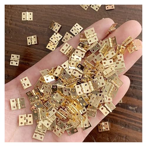 Mini charnières argentées avec clous de fixation, haute précision pour boîte décorative, x50
