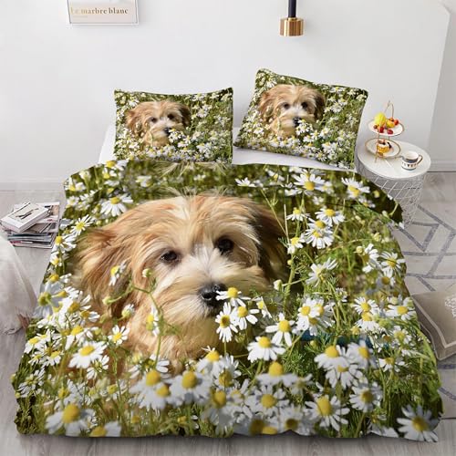 Parure de lit 90x190 animal chat housse couette 3 pièces cadeau - 2