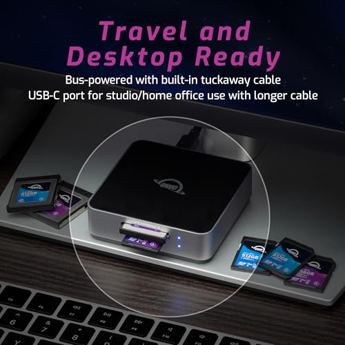 Image of OWC Atlas Dual CFexpress Type B & SDXC UHS-II Card Reader - Bus Powered by USB-C - Compatible with Mac /Windows /iPad /Chrome OS