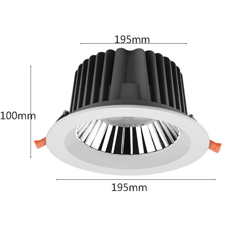 Luces LED empotradas de Techo, focos Integrados neutros, Luces empotradas Modernas, ultrafinas, Redondas, de Aluminio Fundido a presión, con Rejilla Blanca, para Sala de Estar, Dormitorio, Cocina