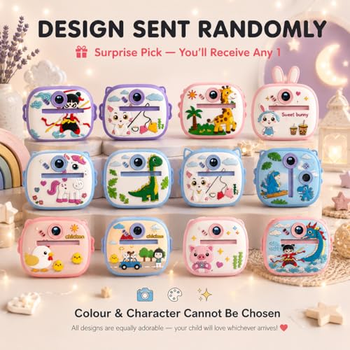 Image of Instant Print Camera 48MP | Photo & Video, Creative Game for Kids Mini LED Digital 1080P HD Display | Long Lasting Battery Life, Ideal Gift for Birthday, Boys & Girls (4 Rolls + 8GB SD Card)