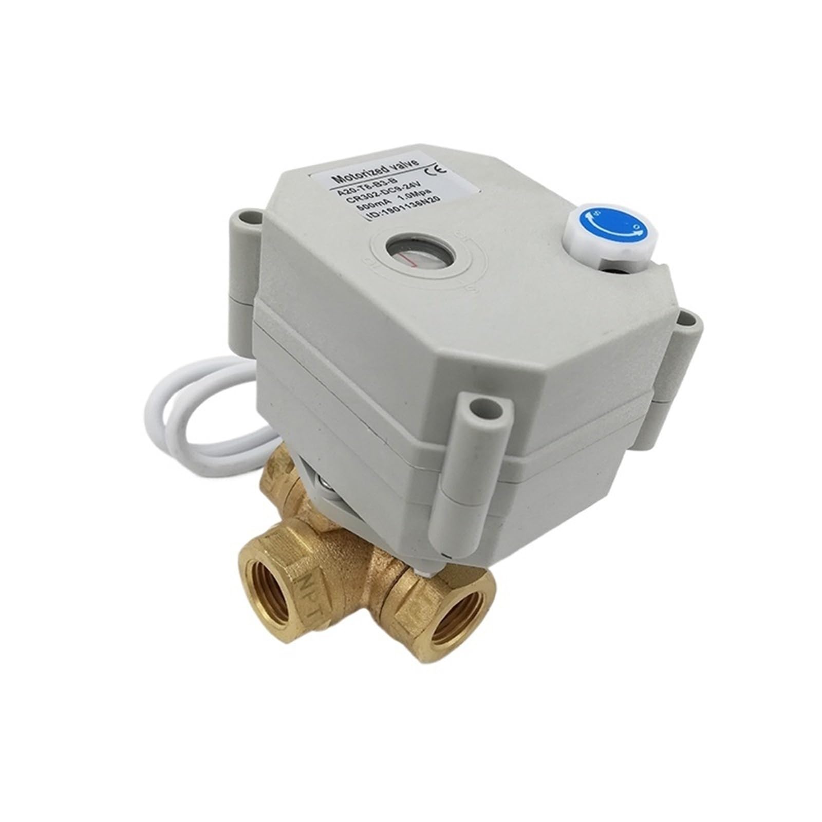 Vanne électrique en laiton 3 voies résout les blocages de flux horizontal G3/8