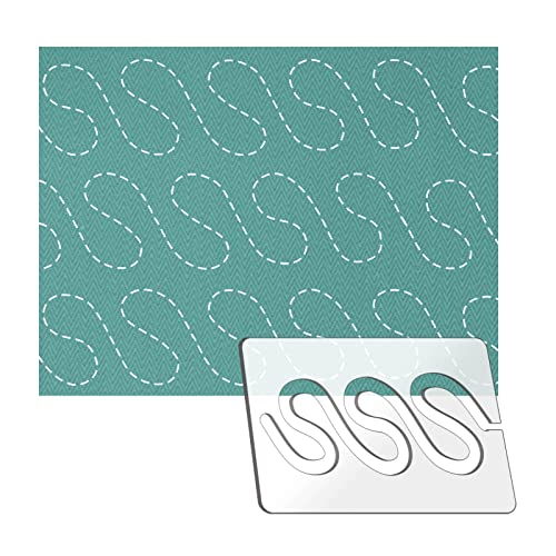 Kapyoo Free Motion Quilting Rulers And Templates Set Quilting Templates For Machine Quilting Quilting Supplies Quilting Design With Non-Slip Grips (Waves) #TOP3