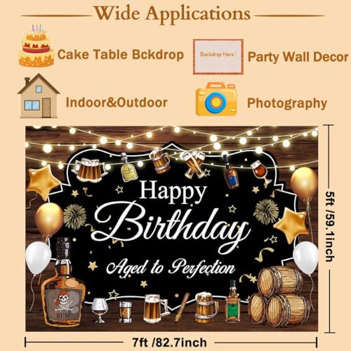 Decoración para fiesta de cumpleaños con fondo de cerveza 7x5ft miniatura 6