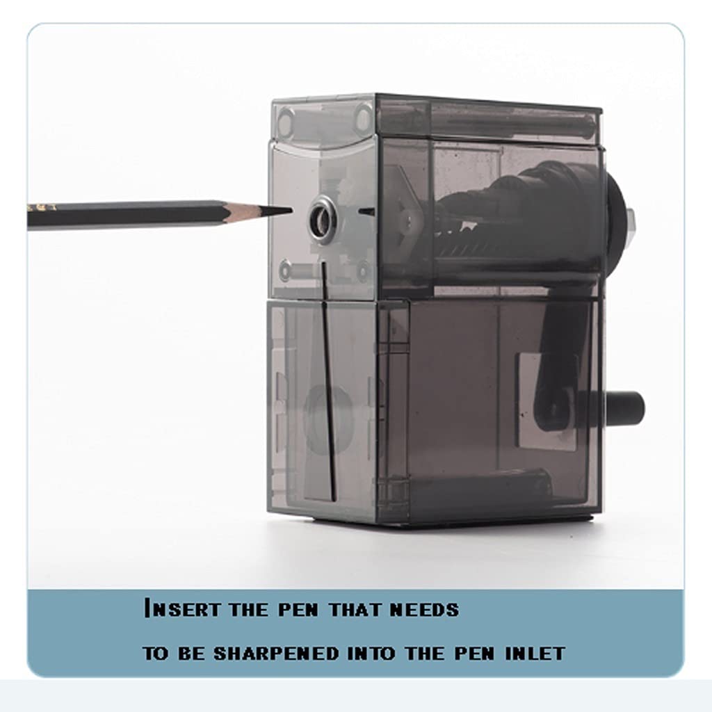 Taille-crayon Manuel Pencilsharpener Simple Transparent Sharpener suitablefor No.2pencil Childrenandadults grande capacité réglable Nib Pencil Sharpener (Color : A)