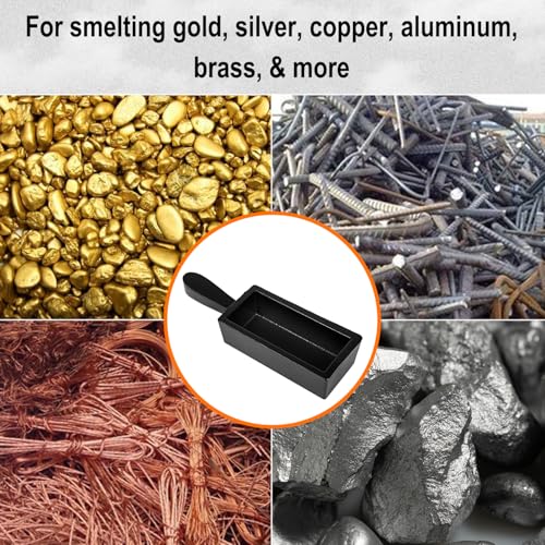 image for Hihitomorrow 100 oz Heavy Duty Troy Ounce Gold Bar Loaf Cast Steel Iro