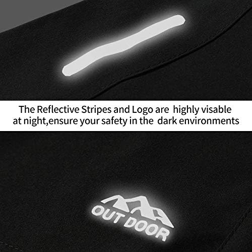 Men's Workout Running Shorts Sports Fitness Gym Training Quick Dry Athletic Performance Shorts with Zip Pockets Large 0366 Black image 6 of 6 B083JVBBXB