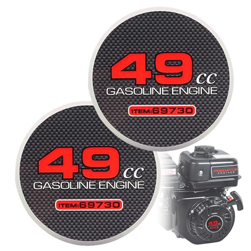 Image of 2pcs 49cc Item 69730 Pull Starter Sticker Mini Bike Stickers for Predator 212 Engine Coleman CT200U BT200X KT196 Baja Monster Mega Moto MB200 Go Kart 196cc 224cc 200cc Engine (49cc Item 69730)