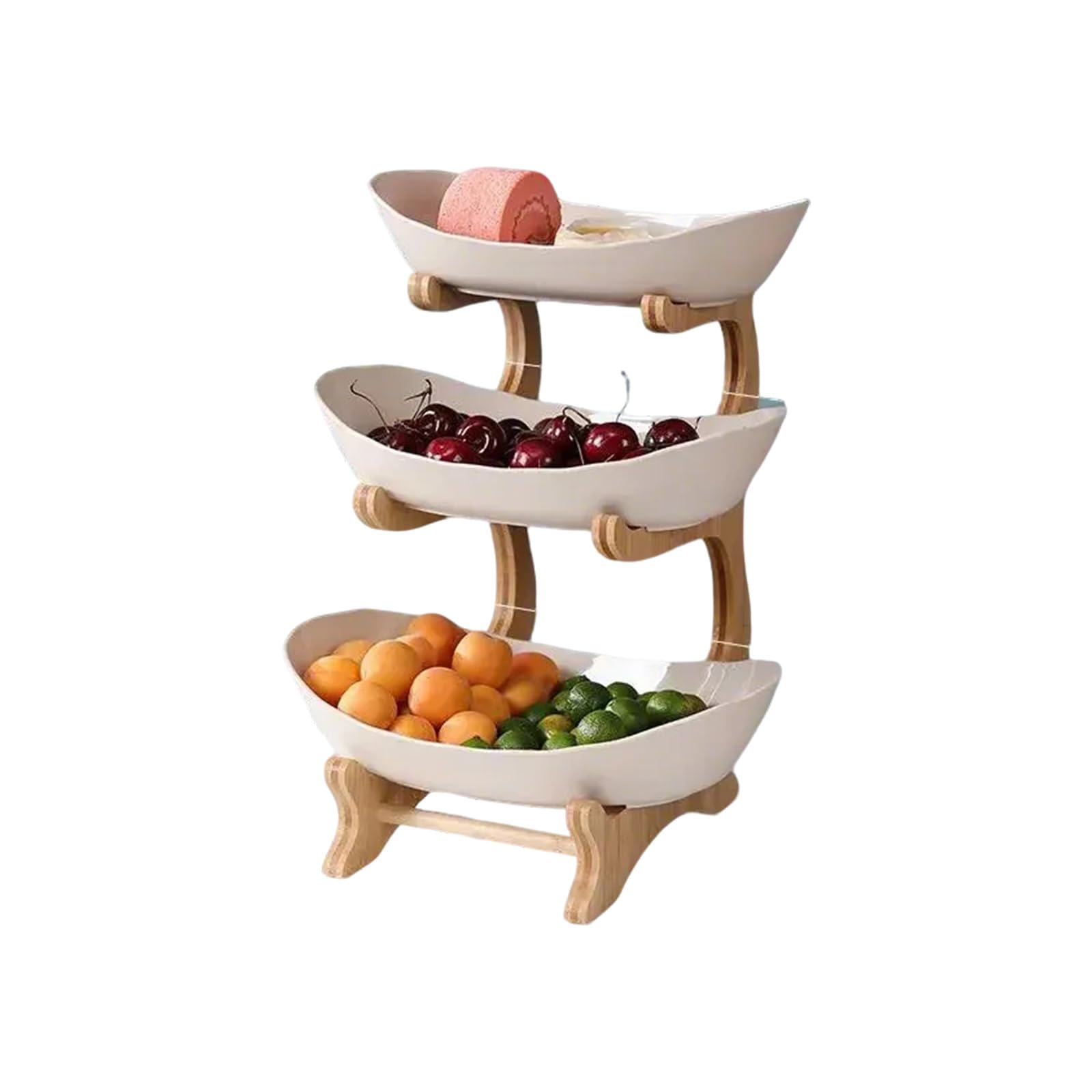 Bandejas para Servir Comida,Frutas y Dulces con Soporte Resistente. Decoración del hogar. Uso Diario Fiestas reuniones. bocadillos versátil de Primera Calidad.
