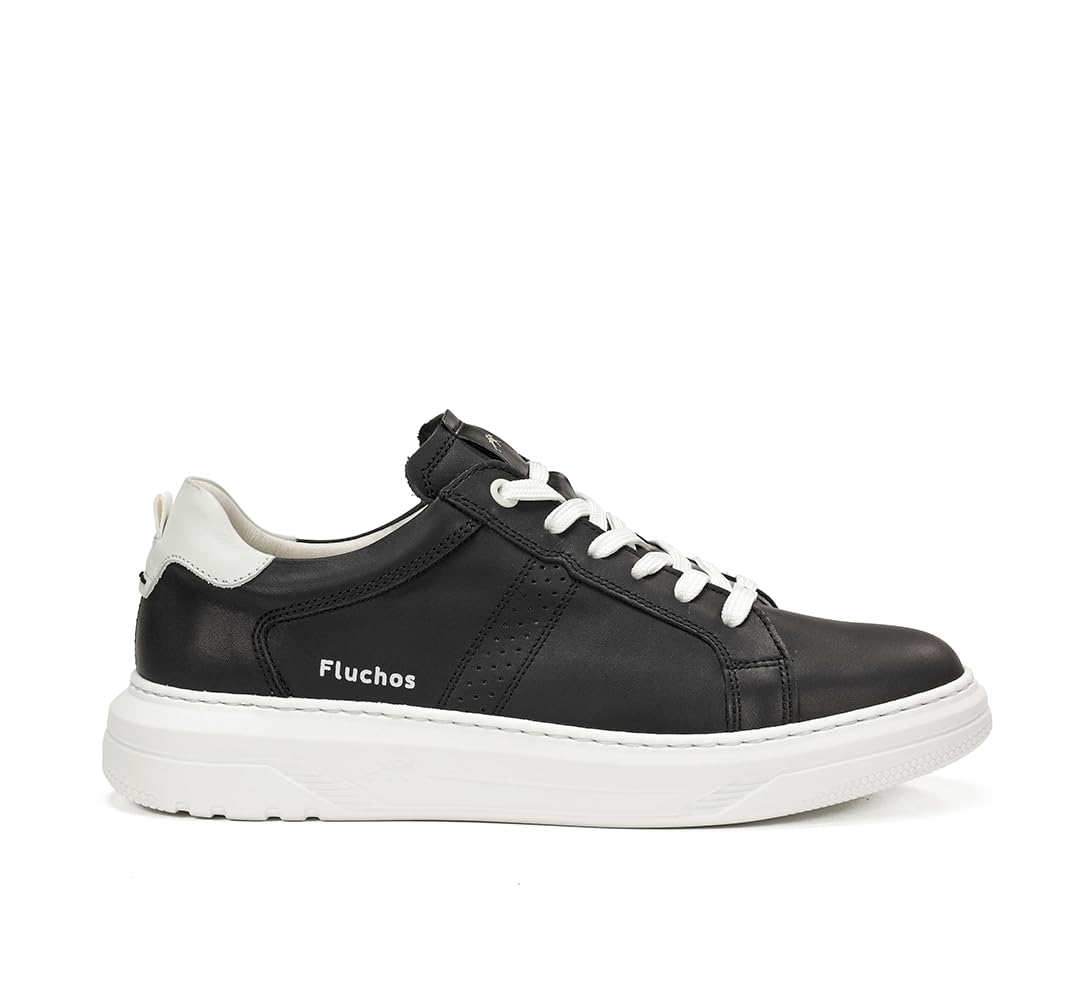 Fluchos F1967 Herren-Sneaker, flach, Schwarz, Schwarz , 43 EU