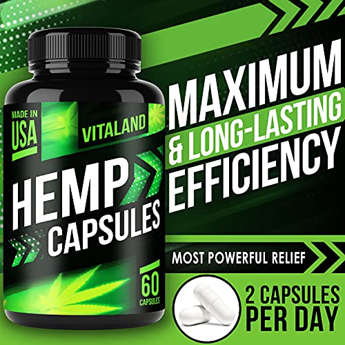 Hemp Capsules - Premium Formula - Stress Relief, Immunity & Mood Support - Natural Ingredients - Provides Deep Sleep… - Image 3