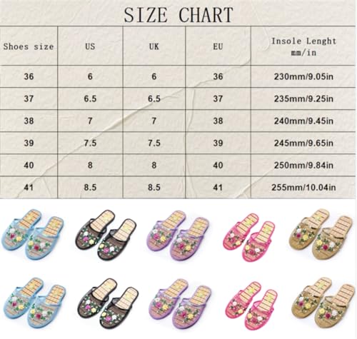 Generic Chinese Slippers, Chinese Slippers For Women, Breathable Mesh Chinese, Floral Chinese Mesh Slippers2