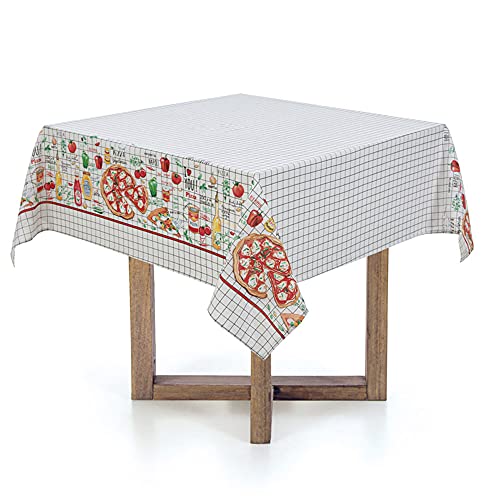 TOALHA DE MESA Karsten PIZZARIA 140 X 140 CM ESTAMPADA