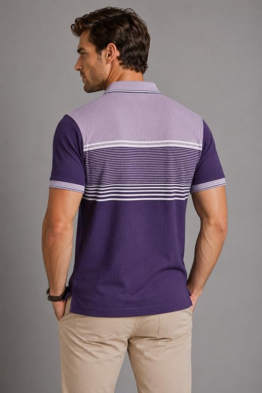 Image of SANE ORIGINALS Polo T-Shirt for Men with Pocket || Striped Polo for Men