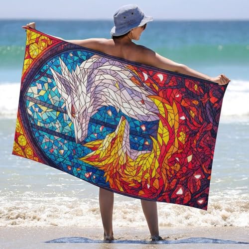 Serviette de plage séchage rapide et sans sable compacte 130x80 cm
