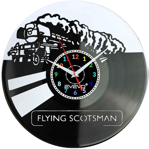 Horloge murale vinyle Flying Scotsman phosphorescente - 2