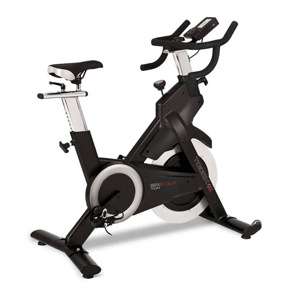 TOORX SRX EVOLVE, sistema di frenaggio magnetico con regolazione elettronica dello sforzosu 24 livelli. APP READY.