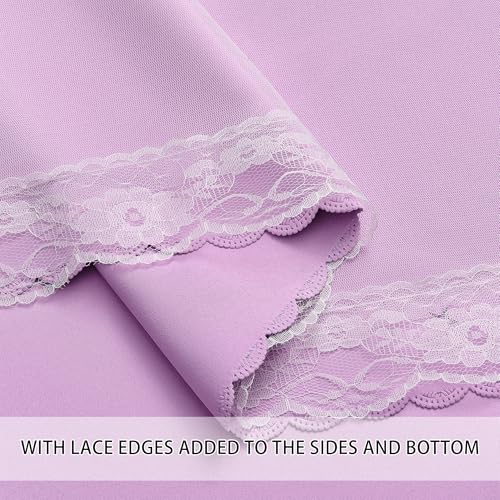 Image of XiDi Light Purple Curtains, Blackout Wall Decor Design for Baby Nursery Room 45 inches Wide 1 Panel