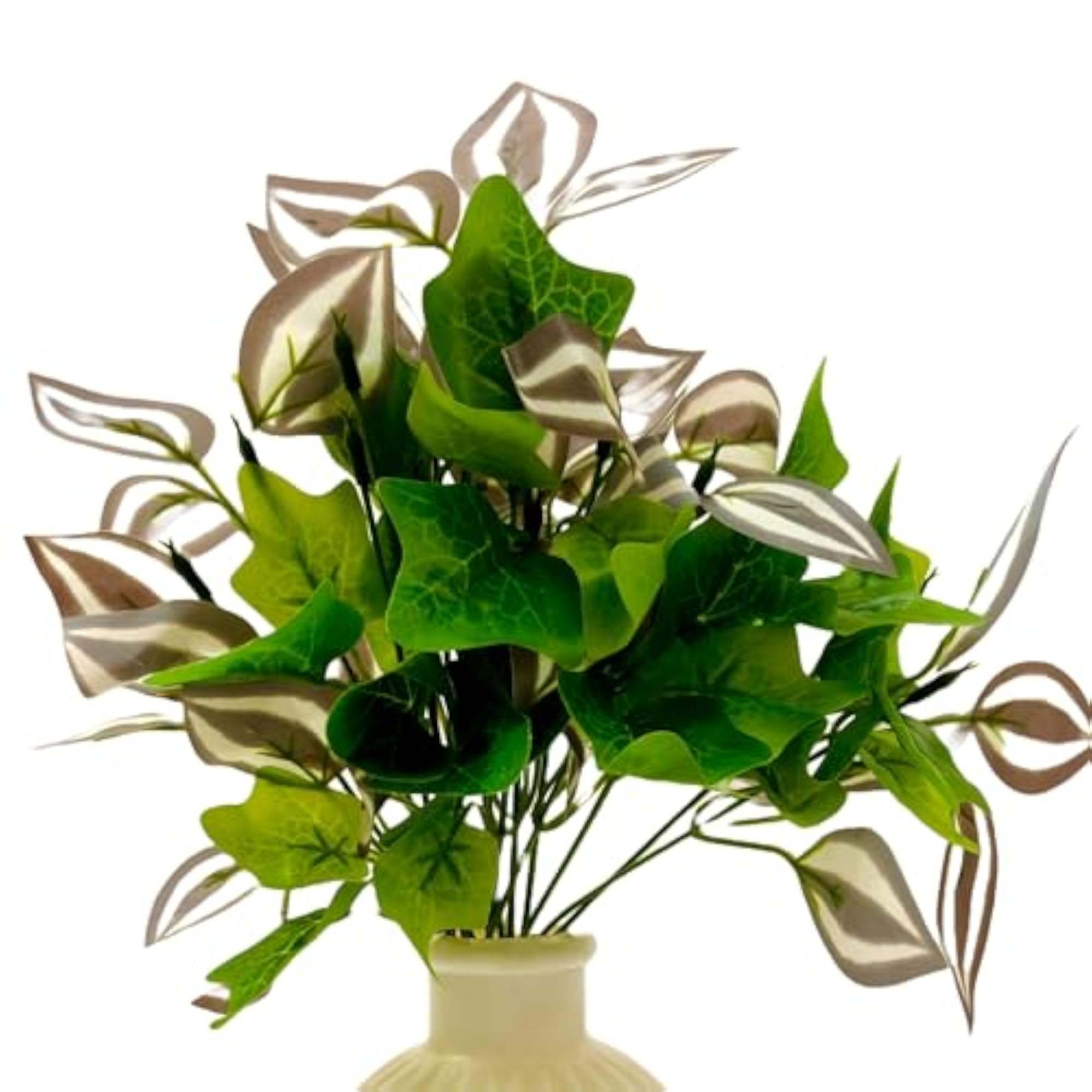 Artificial Plastic Vase with Money Plants, Home Decor